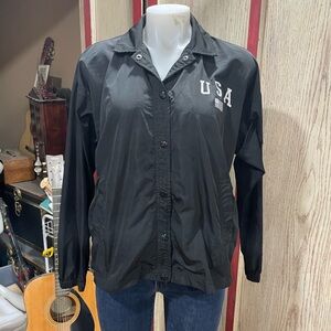 IJOAH Black Utility Jacket with USA Patch